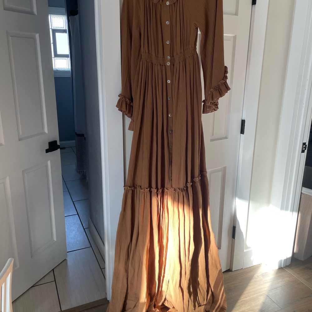 Zebubeyou Brown Maxi Dress